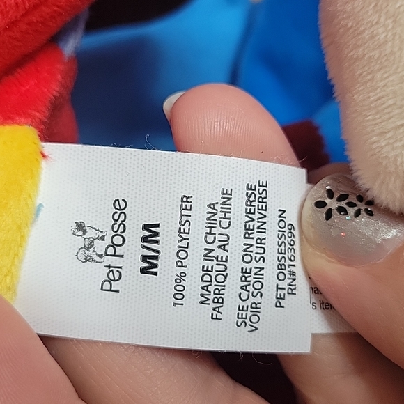 Superhero Puppy Outfit with Cape for 14" back - Picture 8 of 9